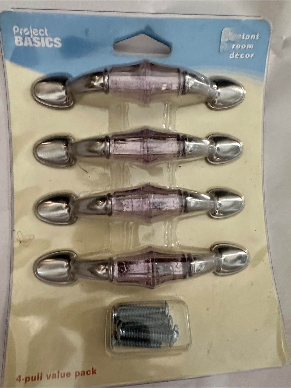 Pink/lavender Cabinet Pulls - 4-Pack